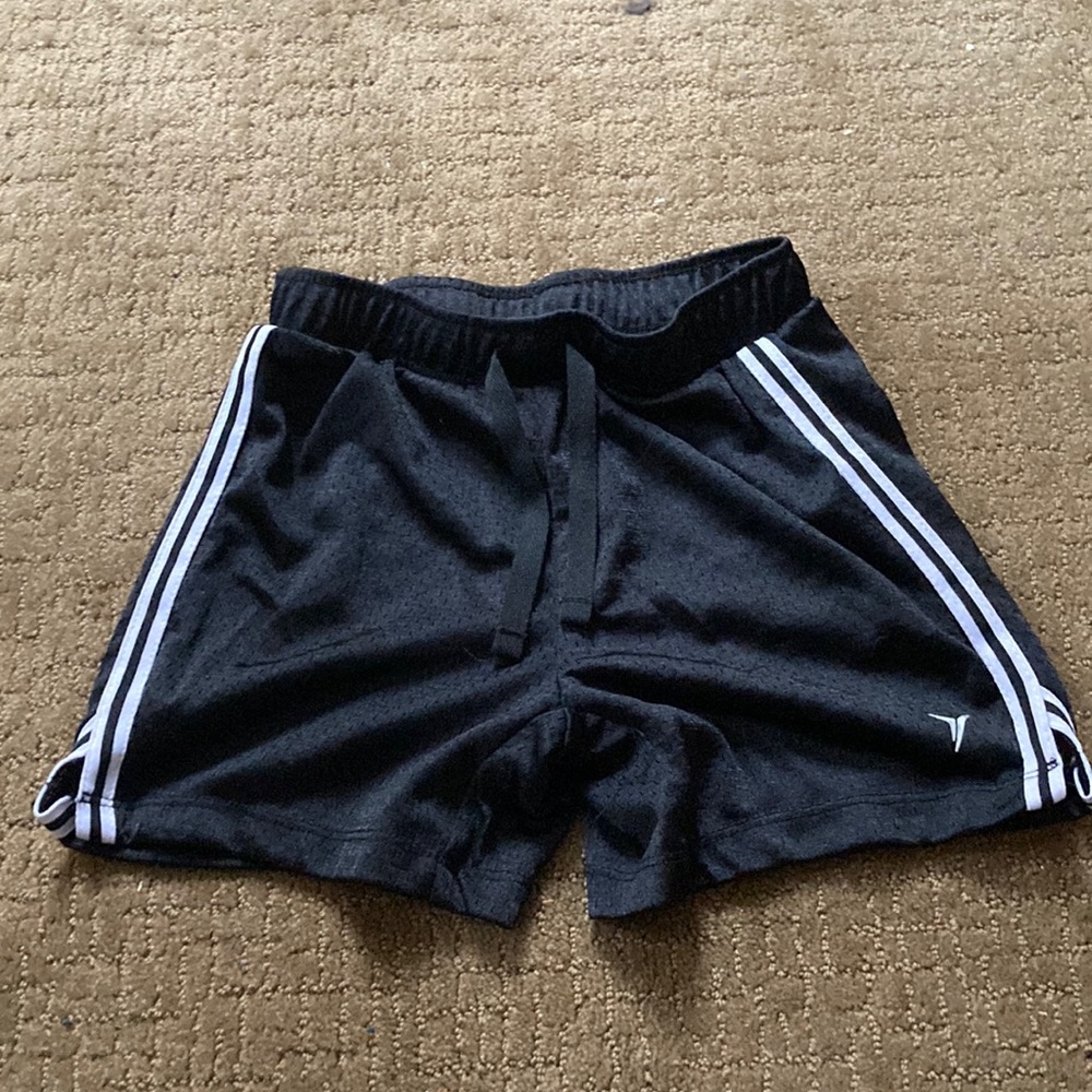 Kids Size 8 Black and White Old Navy Active Shorts